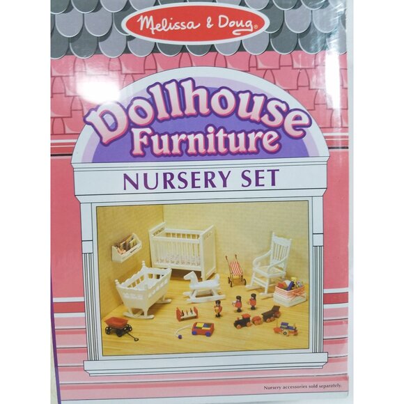 Melissa & Doug Dollhouse Furniture Nursery Set Dollhouse Furniture  Scale 1:12 - Picture 9 of 16